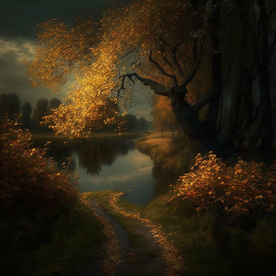 Paysage d'automne par Paul Barson