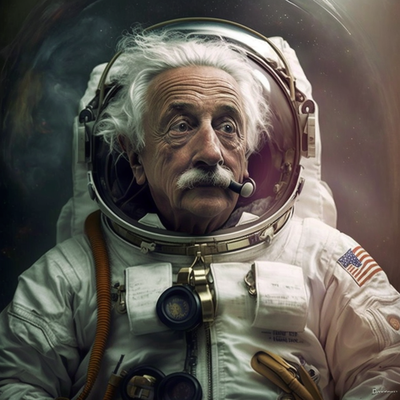 Einstein as an astronaut