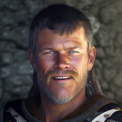 viking, jeune, sourire, réaliste, rendu HD