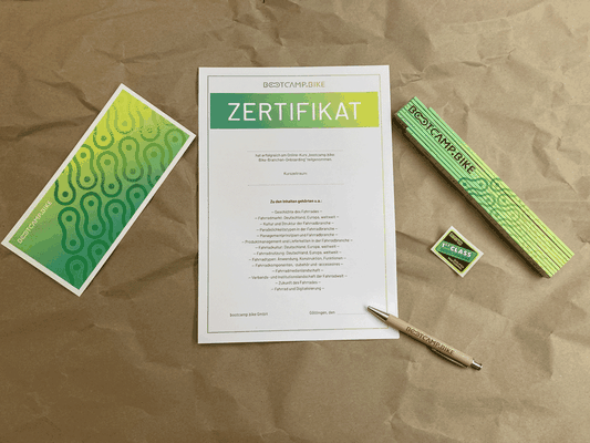 Das Zertifikat von bootcamp.bike ©bootcamp.bike