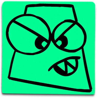 smiley carré - émoji - émoticônes - smiley émoticône émoji cartoon clipart illustration - artémotic