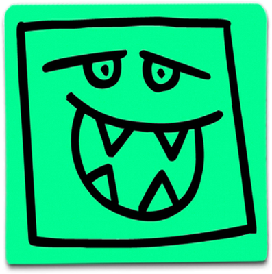 smiley carré - émoji - émoticônes - smiley émoticône émoji cartoon clipart illustration - artémotic