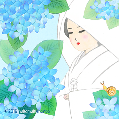 紫陽花と花嫁