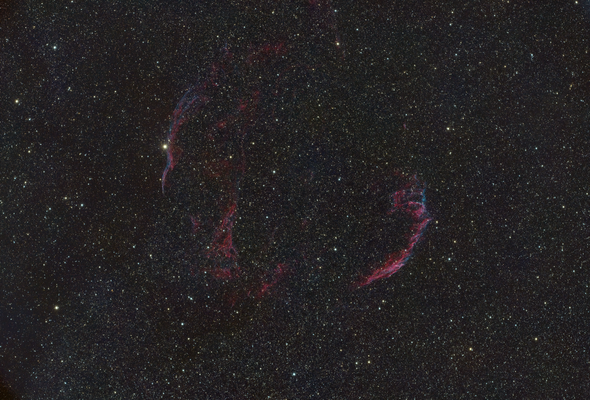 NGC 6992 / 6995 / 6960 Veil Nebula widefield 135mm Nikon - 07/2023