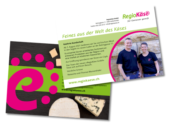 Flyer der Regiokäse GmbH Gelterkinden