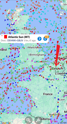 Anstelle in Antwerpen geht der Camper nun in Liverpool an Land (Schiff-Tracker)