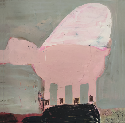 Schweineengel, 100 x100, 2023