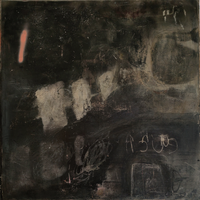 Zeit, Mixed Media auf Leinwand, 120 x 120 cm, 2025