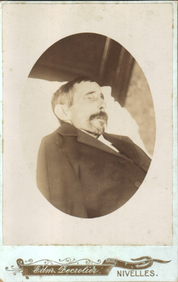 1905 - Victor Plasman époux de Mathilde Sampoux, né à Lillois le 26 octobre 1859 et décédé à Baulers le 28 août 1905