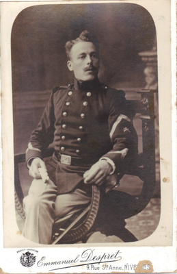 Jules Detraux de Baulers décédé à Dixmude le 24 octobre 1914 