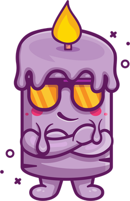 bougie - divers - smiley émoticône émoji cartoon clipart illustration - artémotic
