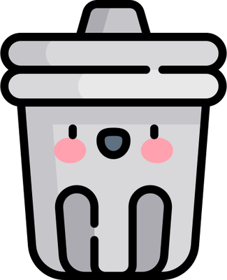 poubelle - divers - smiley émoticône émoji cartoon clipart illustration - artémotic