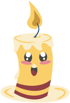 bougie - divers - smiley émoticône émoji cartoon clipart illustration - artémotic