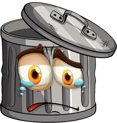 poubelle - divers - smiley émoticône émoji cartoon clipart illustration - artémotic