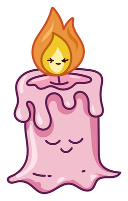 bougie - divers - smiley émoticône émoji cartoon clipart illustration - artémotic