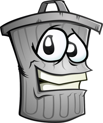 poubelle - divers - smiley émoticône émoji cartoon clipart illustration - artémotic