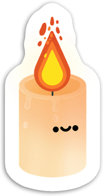 bougie - divers - smiley émoticône émoji cartoon clipart illustration - artémotic