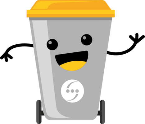 poubelle - divers - smiley émoticône émoji cartoon clipart illustration - artémotic