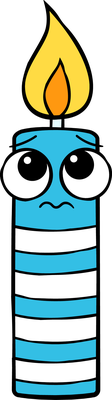 bougie - divers - smiley émoticône émoji cartoon clipart illustration - artémotic
