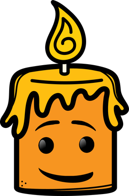 bougie - divers - smiley émoticône émoji cartoon clipart illustration - artémotic
