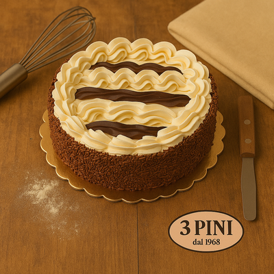Torta Chantilly con gocce di cioccolato.