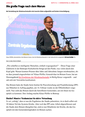 WAZ Bottrop vom 20.03.2023