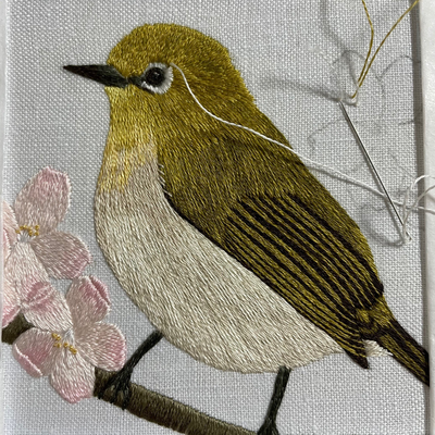 Silk shading embroidery