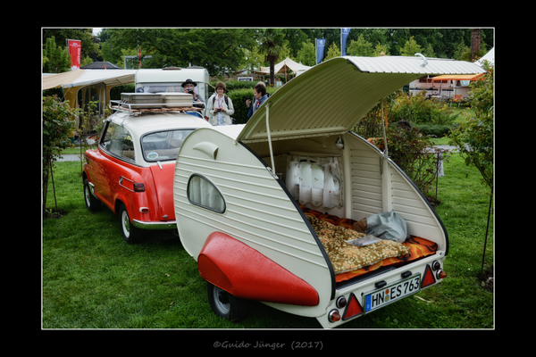 BMW 600 "große Isetta" (1958) mit ES Piccolo-Wohnanhänger