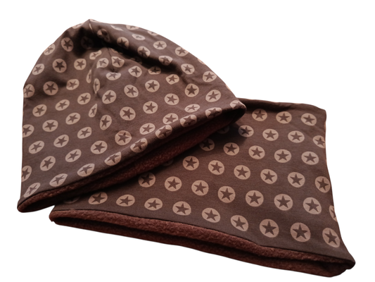 SaSch SelbstgefertigtesausSchwaben Selbstgefertigtes aus Schwaben Sarah Schäuble Handarbeit handmade selbstgemacht Beanie Mütze Loop Schlauchschal Schal Fleece Stern Sterne stars