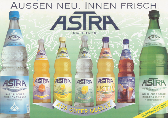 Werbeanzeige der Astra-Quelle aus der Festschrift 175 Jahre Bad Vilbeler Markt vom August 1995