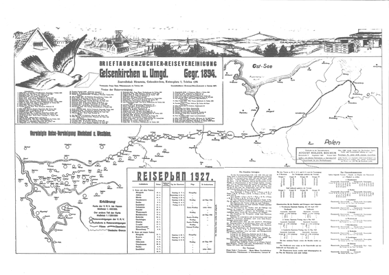 Reiseplan Reisevereinigung Gelsenkirchen u. Umg. 1927