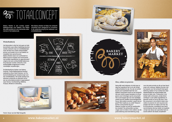 Vormgeving en opmaak Bakery Market brochure