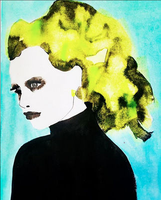 'Do I Know You?' / mixed media on paper / size 29 cm x 20 cm / verkocht / Anja de Boer 2017