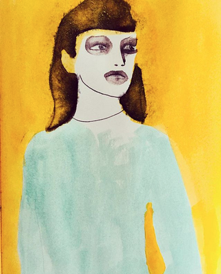 'Cruel Summer' / mixed media on paper / size 29 cm x 20 cm / Anja de Boer 2017