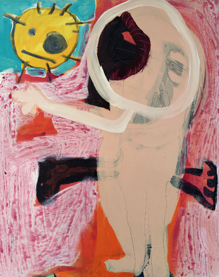 Sonne, liebe Sonne, Acryl auf Leinwand, 80 x 100 xm, 2020