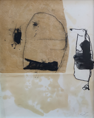 Drei im Gespräch, 1998/2023, 40 x 50 cm 