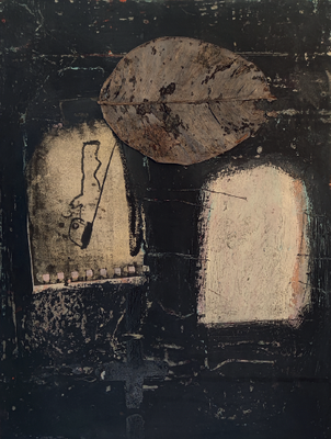 vom Vergehen 2026, Holzkörper, 30 x 40 cm