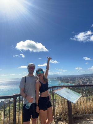 s'erst mal wieder uf de Diamond Head, als Mäntigabig Spaziergang, bevor mer no is Meer gjuckt sind :)