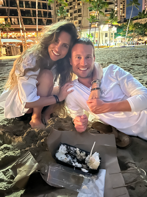 Mitem obligate Cheesecake am Strand!