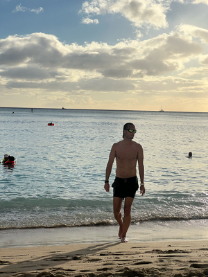 So flach am Waikiki Beach, dasmer sogar chan go schwümme