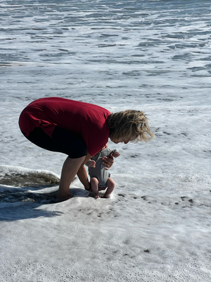 S'erst mal d'Füess im Meer :D