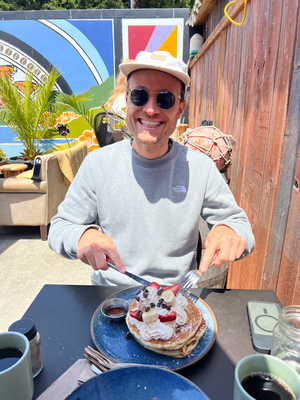 Happy Kiddo with his Pancakes :)