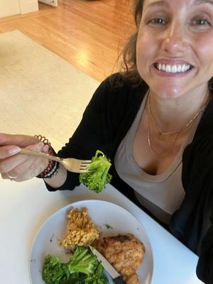 s'erst mal wieder Lust gah uf Broccoli nach 5.5 Mönet, haha
