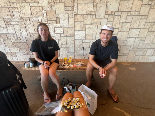 Am Flughafe no en Sushi-Snack :) und wieder zrugg uf Oahu, schöns Wuchenend gsi!