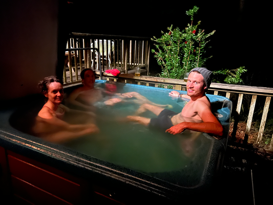 Nachem Hot Tub hemmer all gschwitzt...