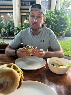 und en geniaaaale Burger (selfmade at Lili'uokalani Gardens) zum Znacht :)