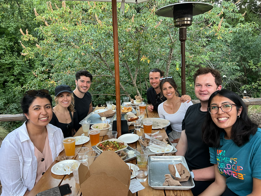Rossotti's Alpine Inn with left Eddie, Alyssa, Anika and right Derek and Anisha :) Was fun and delicious!