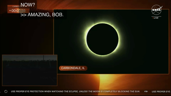 Am Mäntig isch Sunnefinsternis (ECLIPSE) gsi, in Kalifornie ischs öppe en Drittel verdeckt gsi (wasmer nume mit 3 Sunnebrülle überenand gseh het, haha). Ih anderne Teil vode USA isches jedoch voll gsi, mir hend drum äno biz Livestream gluegt ;)