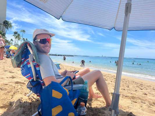 S'letstä Mal de Stuehl und de Schirm gnüsse am Kaimana Beach bevor mers verchaufed^^