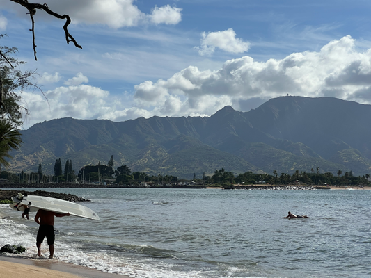 Pua'ena Beach in Haleiwa - en schöne Spot zum Surfe :)